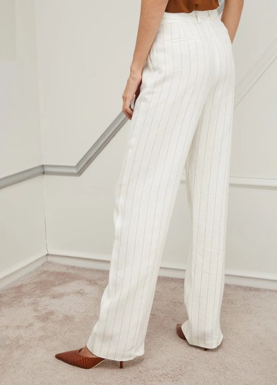 Shop Loro Piana Straight-cut Trousers In Stripes Small