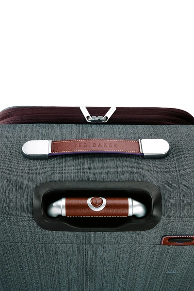 Shop Ted Baker Medium Soft Case Spinner Suitcase In Grey