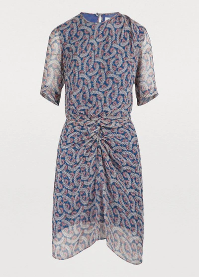 Shop Isabel Marant Étoile Barden Silk Dress In Blue