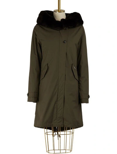 Shop Woolrich Literary Eskimo Parka In Military Olive