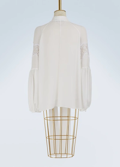 Shop Givenchy Silk Blouse In White