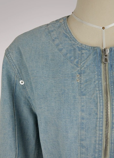 Shop Isabel Marant Nadia Cotton Jacket In Light Blue