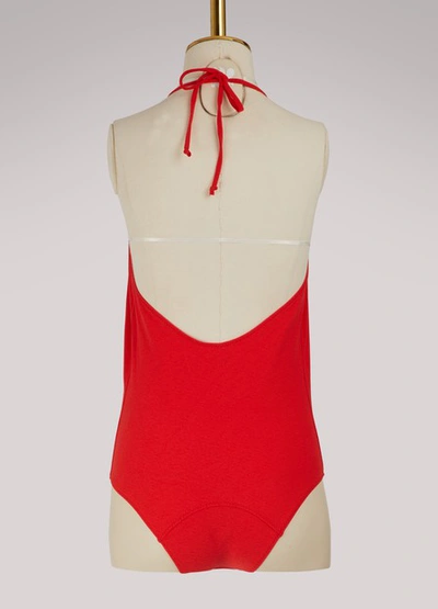 Shop Lisa Marie Fernandez Charlotte Swimsuit In Red