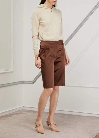 Shop Prada Bermuda Shorts In Coffee