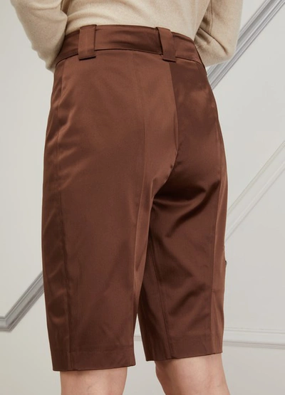 Shop Prada Bermuda Shorts In Coffee