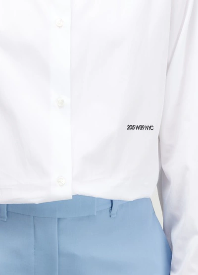 Shop Calvin Klein 205w39nyc Cotton Poplin Shirt In Optic/white