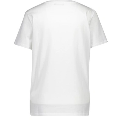 Shop Balmain Logo T-shirt In Gab Blanc/noir