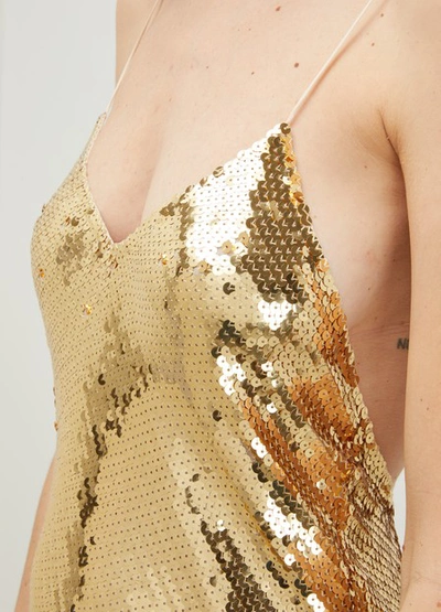 Shop Stella Mccartney Silk Maxi Dress In Gold