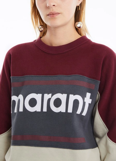 Shop Isabel Marant Étoile Gallian Sweatshirt In Burgundy