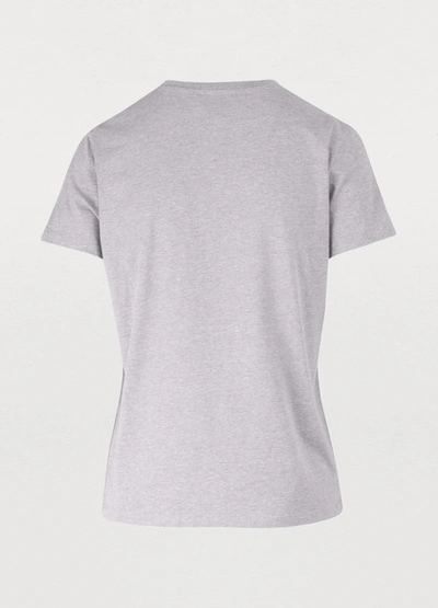 Shop A.p.c. Logo F T-shirt In Gris Chine