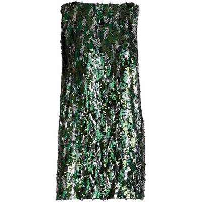 Shop Prada Sleeveless Dress In Verde