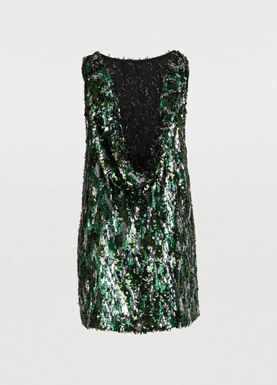 Shop Prada Sleeveless Dress In Verde