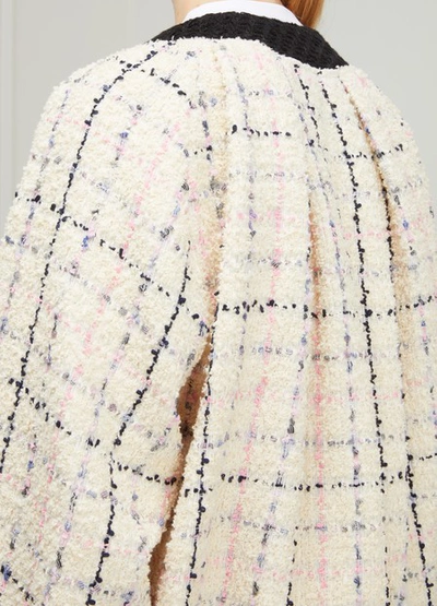 Shop Gucci Oversized Tweed Jacket In Multicolor