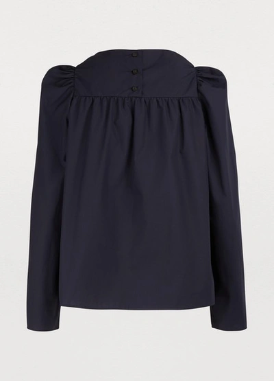 Shop Atlantique Ascoli Datcha Blouse In Navy