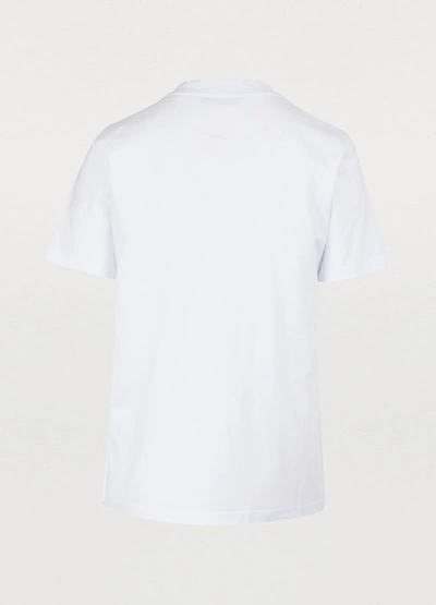 Shop Msgm Cotton T-shirt In Optical White