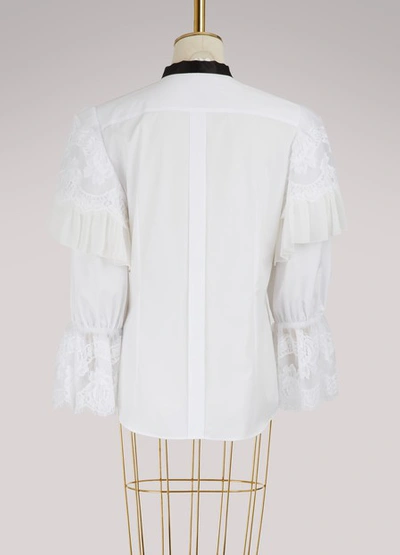 Shop Dolce & Gabbana Lace Shirt In White