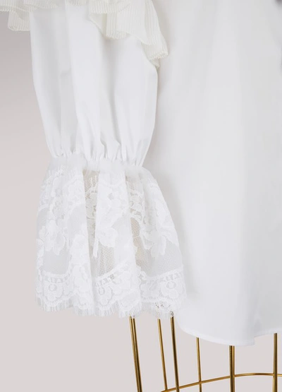 Shop Dolce & Gabbana Lace Shirt In White