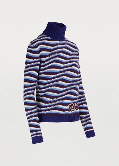 Shop Prada High-neck Sweater In Inchiostro