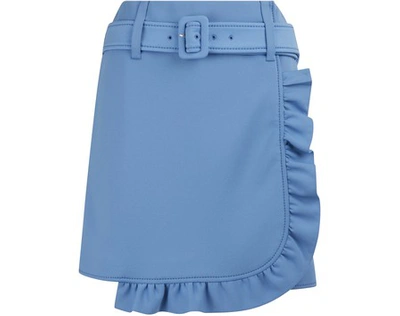 Shop Prada Short Skirt In Pervinca+pervinca