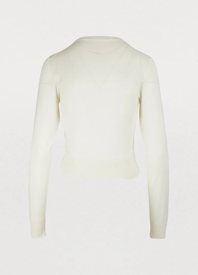 Shop Dolce & Gabbana Silk Sweater In Naturale White