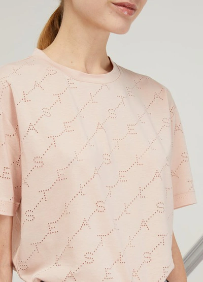 Shop Stella Mccartney Monogram T-shirt In 6901 - Chalk Pink