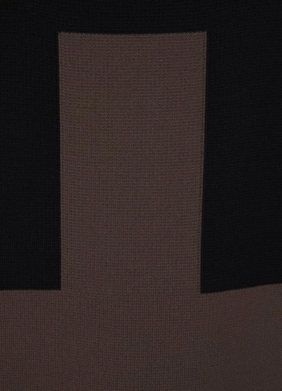 Shop Rick Owens Pyramid Wool Sweater In Black/brown
