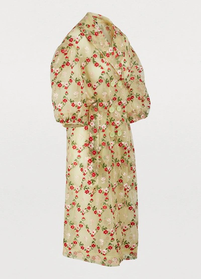 Shop Simone Rocha Floral Print Trench Coat In Color