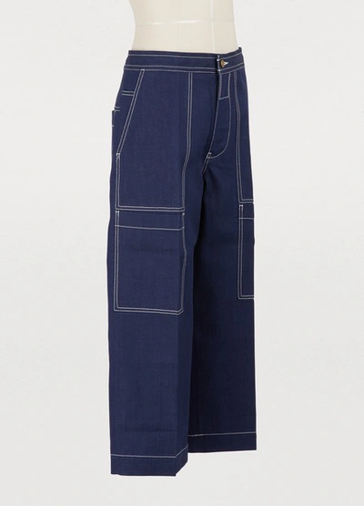 Shop Acne Studios Iron Wide-leg Jeans In Indigo