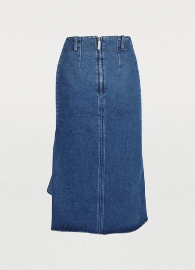 Shop Balenciaga C-shape Godet Skirt In 9018