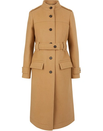Shop Chloé Wool Coat In Worn Brown