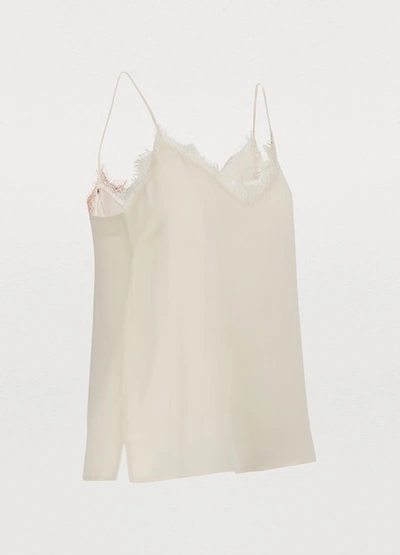 Shop Anine Bing Silk Camisole In Nude