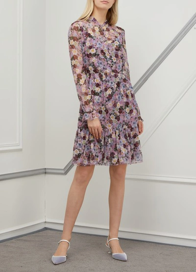 Shop Erdem Danielle Dress In Pink Multi