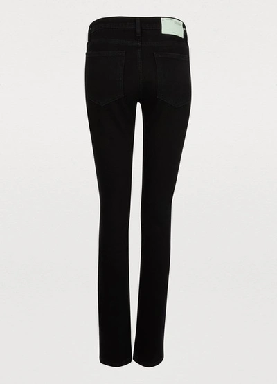 Shop Off-white Skinny Jeans With Foulard Belt In Vintage Black