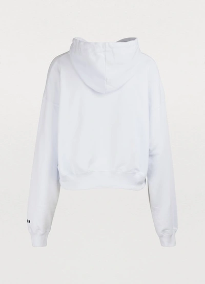 Shop Msgm Nautical Hoodie In White