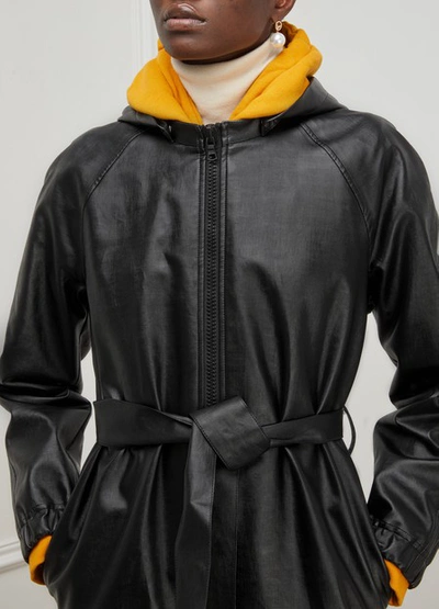 Shop Apc Angele Trench Coat In Noir