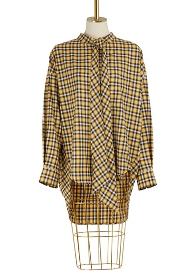 Shop Balenciaga New Swing Shirt In Yellow/black