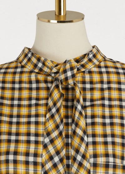 Shop Balenciaga New Swing Shirt In Yellow/black