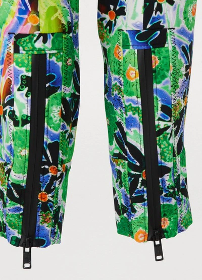 Shop Prada Printed Leggings In Green