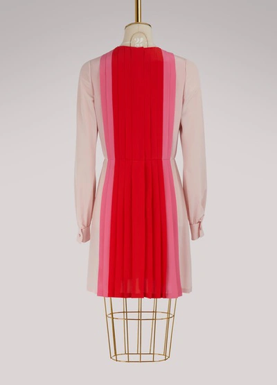 Shop Valentino Long Sleeves Dress In Red