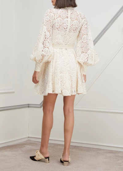 Shop Zimmermann Amari Paisley Dress In Ivory