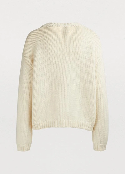 Shop Tory Burch Oversized Sweater In New Ivory