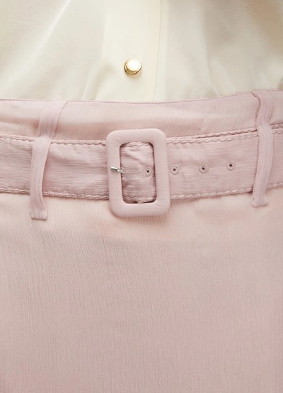 Shop Prada Silk Long Skirt In Opaline