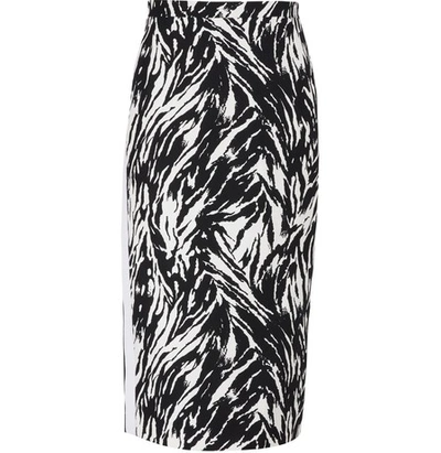 Shop N°21 Printed Midi-skirt In Black/white Print