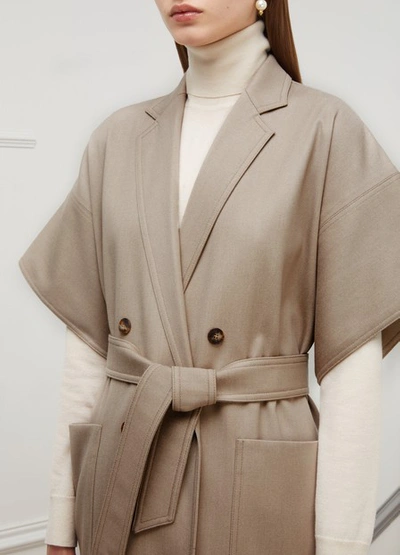 Max Mara Malta Wool Coat In Beige | ModeSens