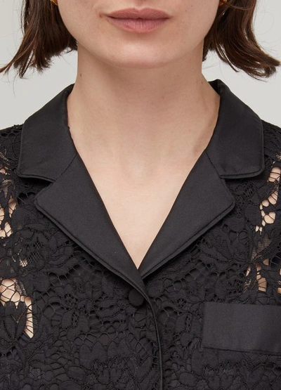 Shop Valentino Lace Blouse In Black