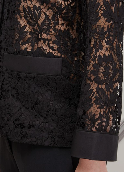 Shop Valentino Lace Blouse In Black