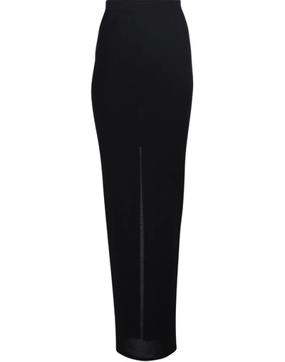 Shop Rick Owens Pillar Silk Maxi Skirt In Black