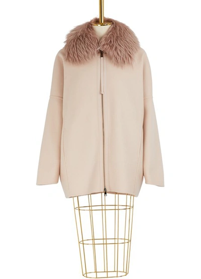 Shop Moncler Buxus Wool Jacket In Light Pink