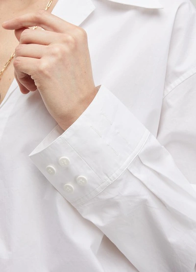 Shop Acne Studios Wide Collar Shirt In White