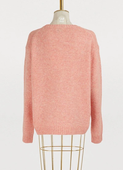 Shop Acne Studios Samara Wool Sweater In Peach Orange